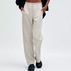 LULULEMON SOFTSTREME HIGH RISE PANT SIZE 14 Cream Wide-Leg Pants Elevated Refine